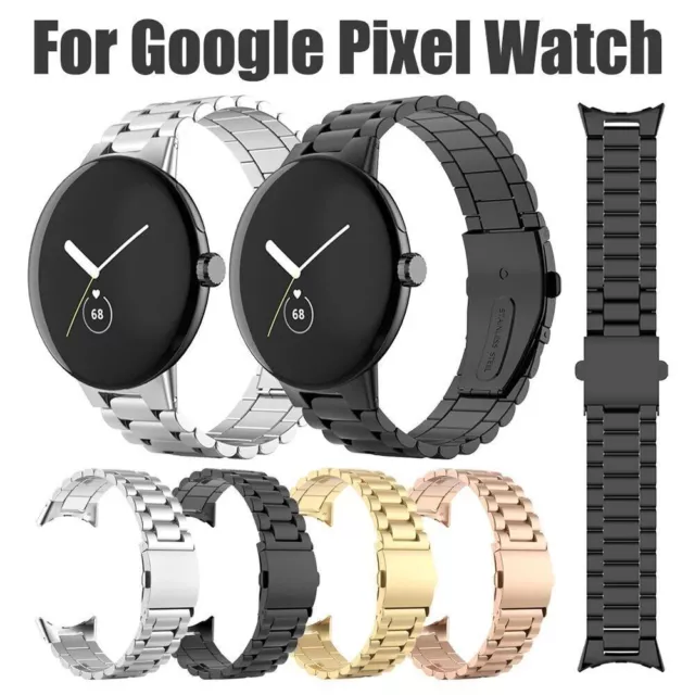 For Google Pixel Watch Stainless Steel Band Bracelet Metal Watchband Strap