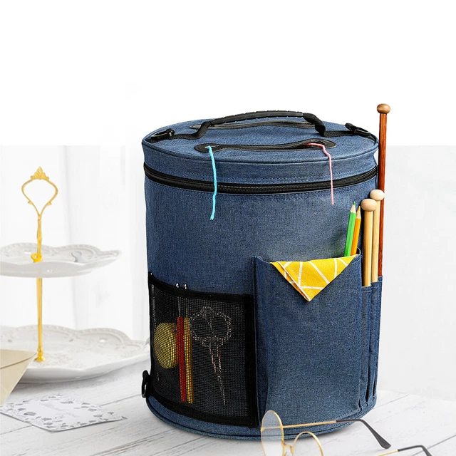 Cylinder Clothes Storage Bag Yarn Storage Bucket DIY Sewing Accessories Bag 3
