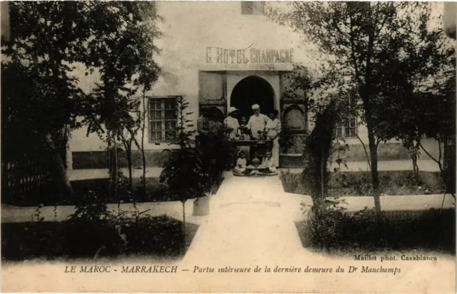 CPA AK Marrakech - interior part of the last residence MOROCCO (963608)