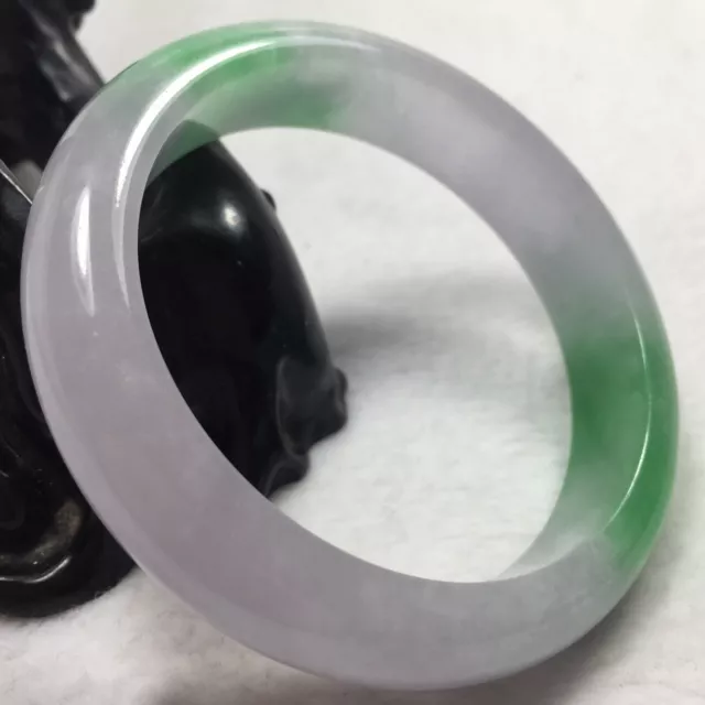 56.1mm Ancient Natural Ice Green Jadeite Emerald Jade Bracelet Bangle