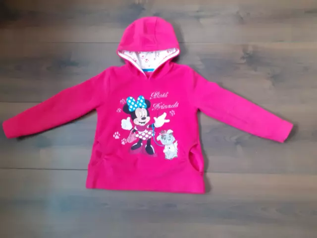 Kapuzenpullover, Minnie Mouse, Größe 122/128, Fleece