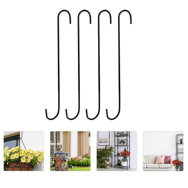 4 Pcs Cintres En Métal De Branche D'arbre Crochet Clôture Panier Fleurs