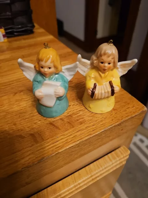 Two Goebel Ornament Bell Angels 1981 And 1979