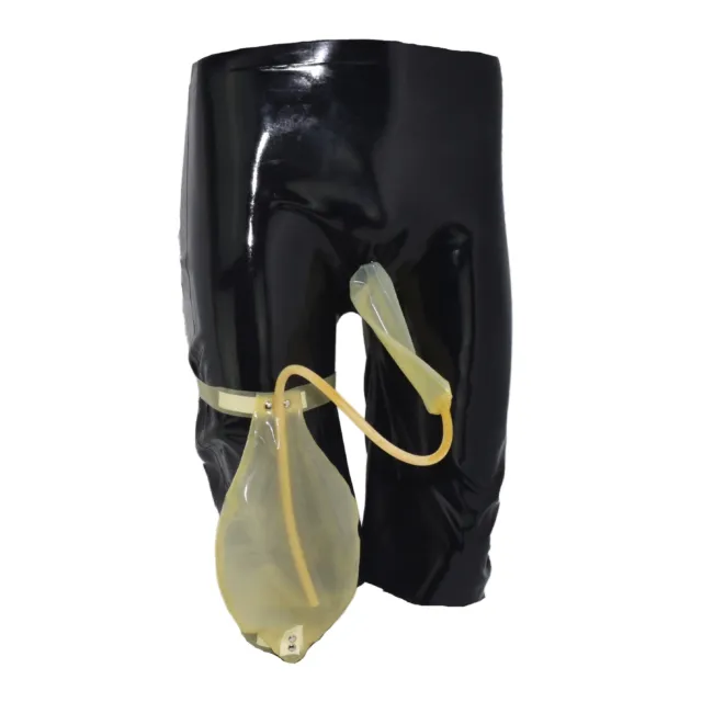 Pantaloncini in lattice preservativo con borsa urina taglia: S (4449)