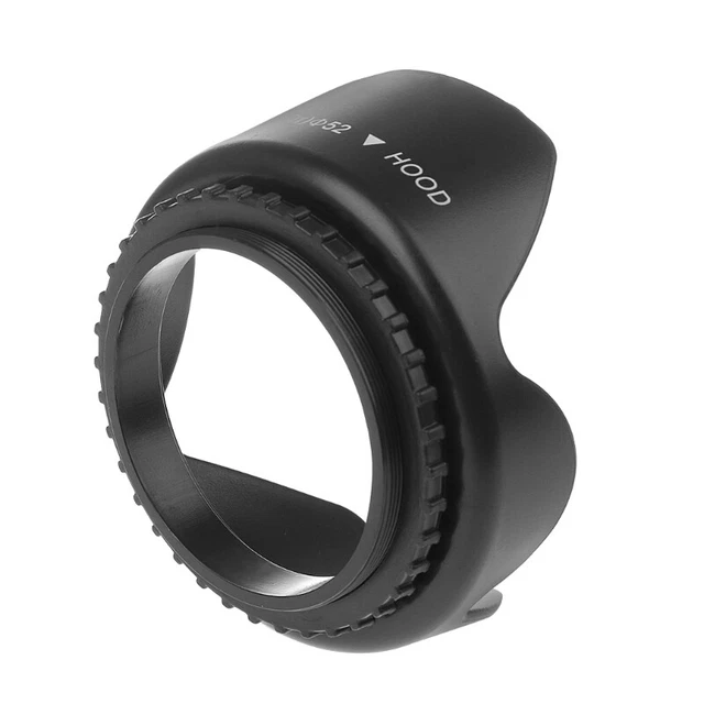 Copriobiettivo parasole petali fiori avvitati 52 mm per fotocamera DSLR