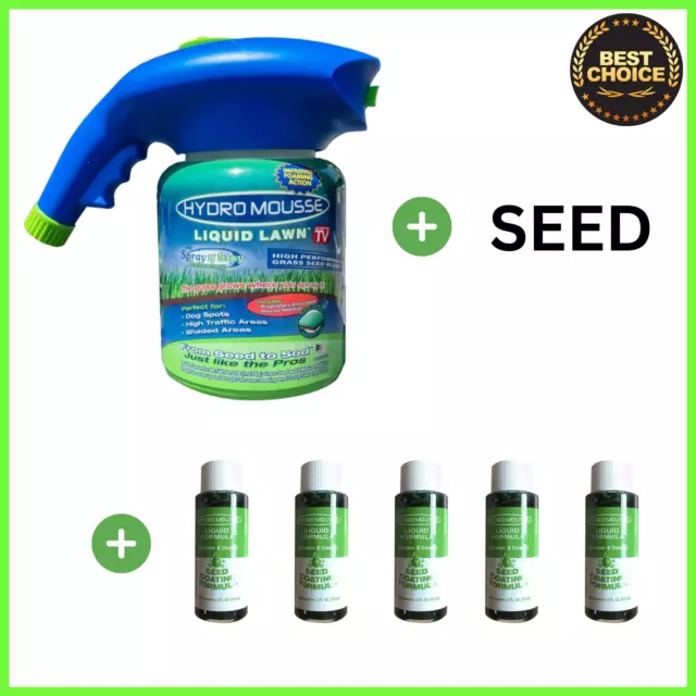 Hydro Mousse Liquid Lawn HouseHold Seeding System Spray Seed Care Grass To Shoot