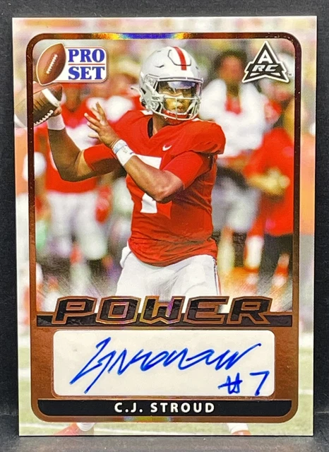 CJ Stroud 2021 Leaf Pro Set Encased SP Power Bronze Rookie Auto ARC NFL #1 Pick?
