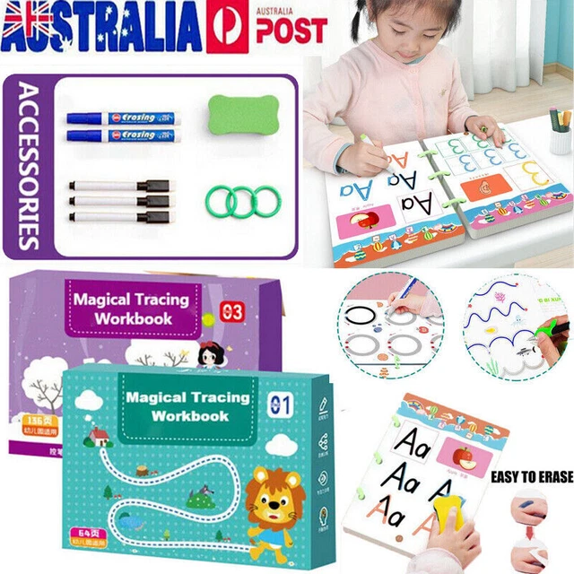 1× Magical Tracing Workbook Kids Writing Practice Reusable Calligraphy Copybooks