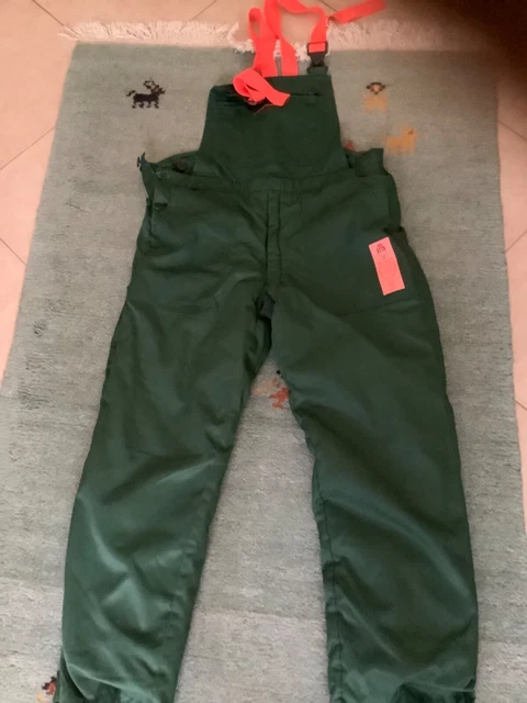 Novotex-Isomat Schnittschutzhose, Latzhose, Form A EN381 , grün, Größe 52