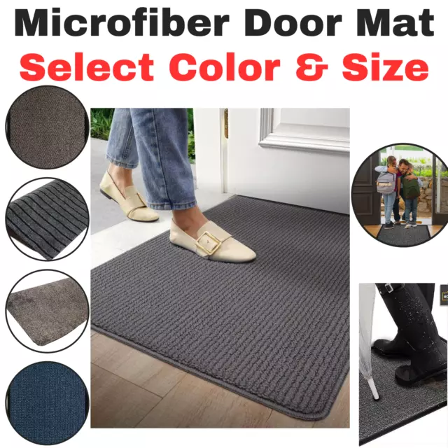 Door Mat Super Clean Washable Absorbent Magic Step Microfiber Mat Indoor Outdoor