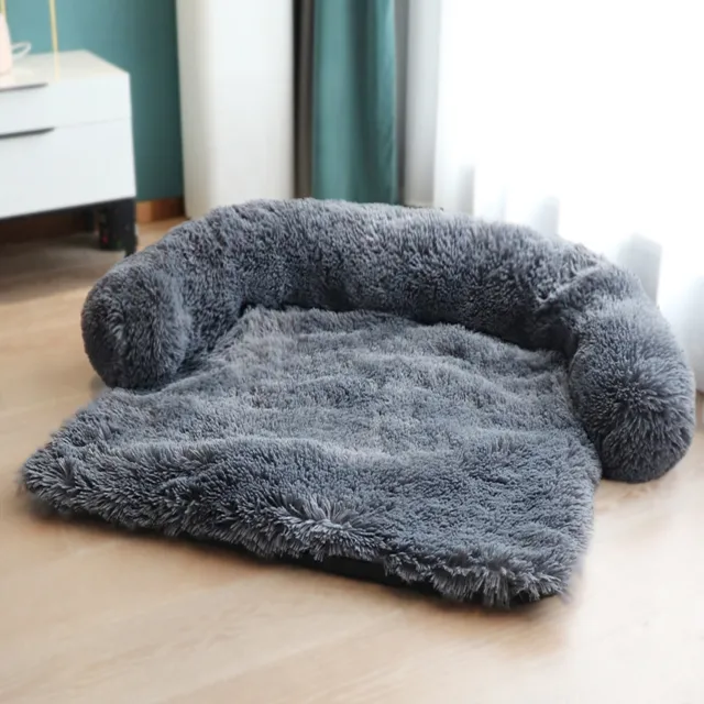 Large Calming Dog Bed Fluffy Plush Pet Mat for Dog Cat Couch Furniture Protector 8
