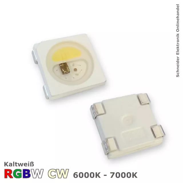 10 - 100x WS2812B / SK6812 5V adressierbar RGB RGBW 5050 LED PLCC4 Neopixel 3