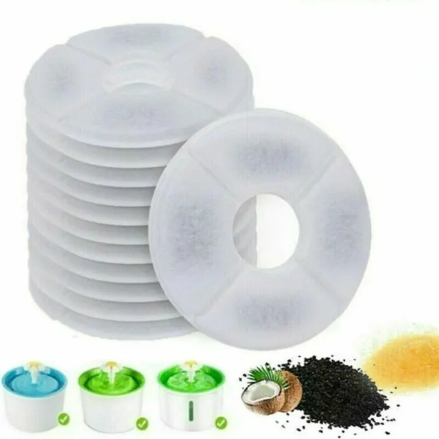 12PCS Pet Water Fountain Filter Replacement Activated Carbon Filters for Cat Dog