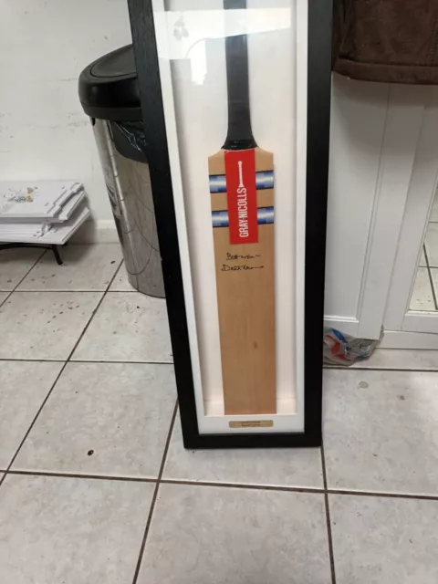 David Gower Full Size Framed Cricket Bat