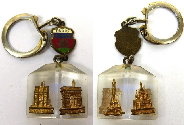 Collage with Paris views - Eiffel Tower, Arc de Triomphe, Louvre, Notre