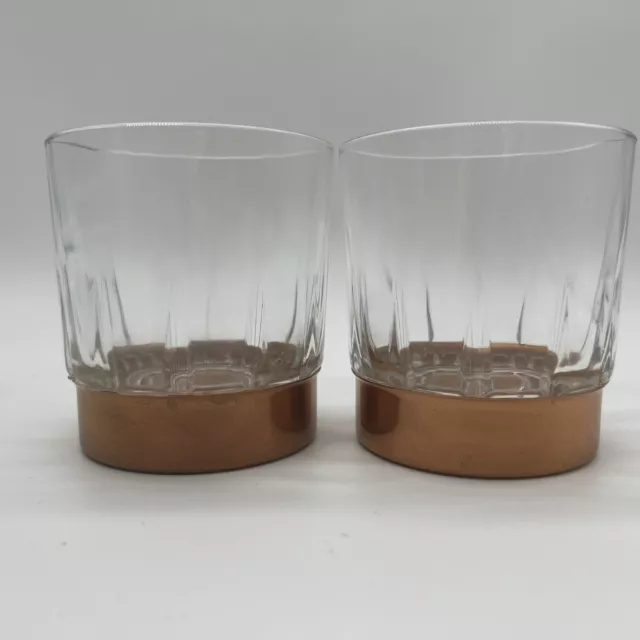 Coppercraft Guild Old Fashioned Whiskey Glasses, Set of Two (2). Made in USA