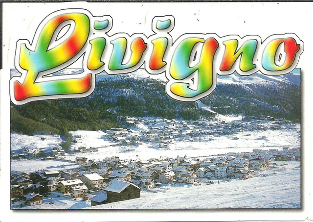 Livigno (Sondrio) Veduta Invern. del Centro da Teola, View in Winter from Teola