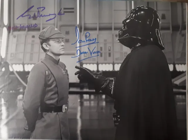 Star wars Dave Prowse and Michael Pennington 16x12 autograph