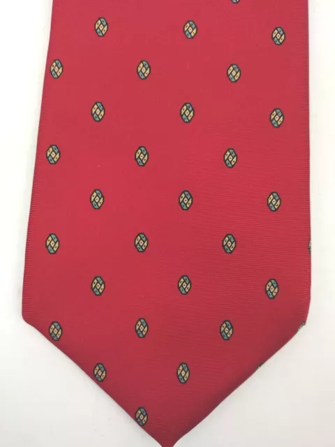 YVES ST. LAURENT Vintage Silk Tie Red Geometric Designer $19.95 - PicClick