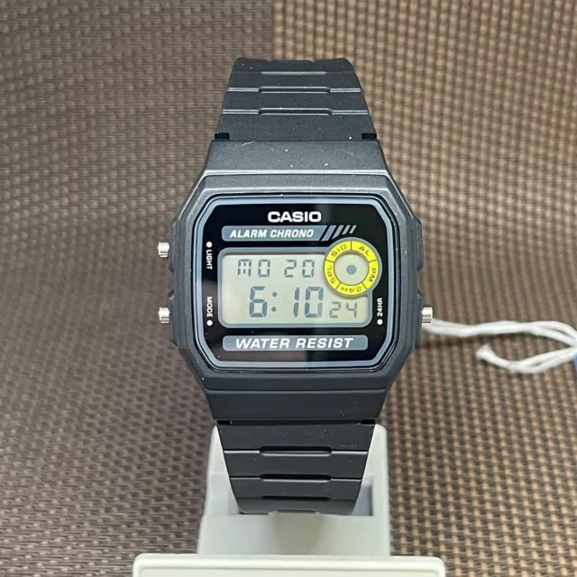 Casio F-94WA-8 klassische Retro-Digital-WR-Stoppuhr, Quarzuhr aus schwarzem...