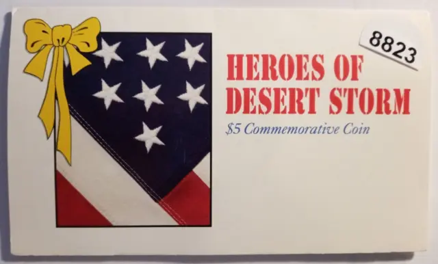 1991 Marshall Islands "The Heroes Of Desert Storm" $5 Commemorative Coin   #8823