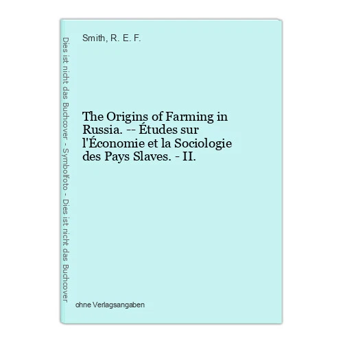 Le Origines Of Agriculture Dans Russie Études Sur L'Économie Et La Sociologie Le