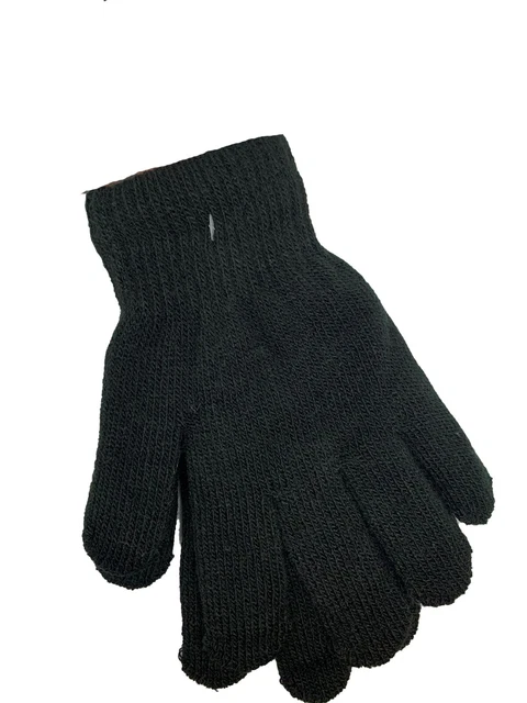 Children kids Thermal Gloves Pair Winter Warm Girls Boys Black Gloves Unisex