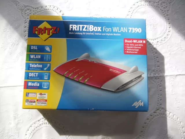 AVM Fritz!Box Fon 2.4/5 GHz WLAN 7390 Router USB LAN DECT DSL