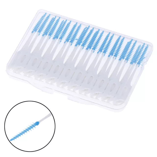 40Pcs/Box Push-Pull Interdental Brush 0.7mm Gum Orthodontic Wire Brush Oral Care