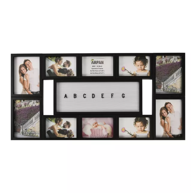 Black Large Memories Photo Frame 10 Multi Aperture  Frame Ideal gift