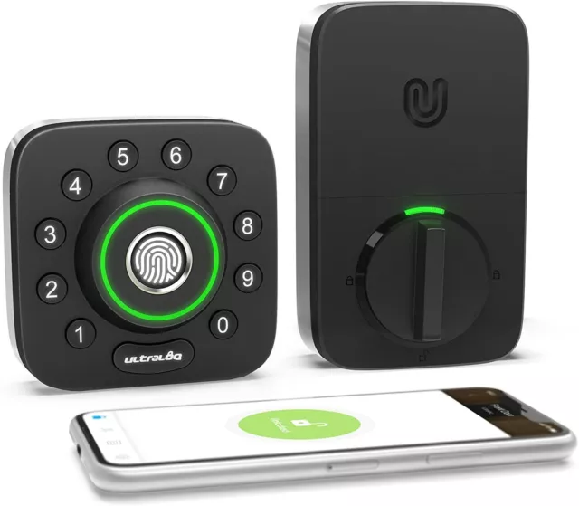 ULTRALOQ Smart Lock U-Bolt Pro, 6-in-1 Keyless Entry Door Lock with Bluetooth