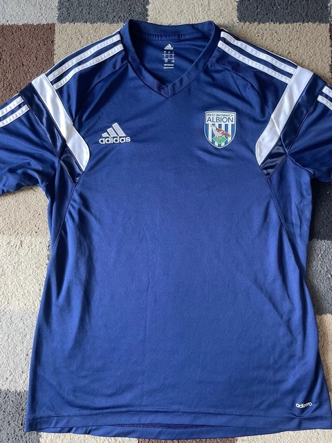 WEST BROMWICH ALBION FC ""Adidas"" WBA Training Top Shirt 2014 Large L SELTEN blau 2