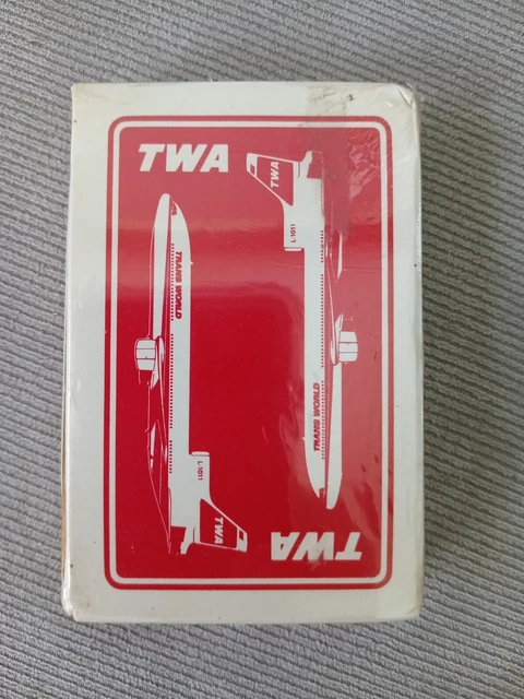 Vintage TWA Playing Cards Trans World Airlines Aviation Jets Airplanes SEALED