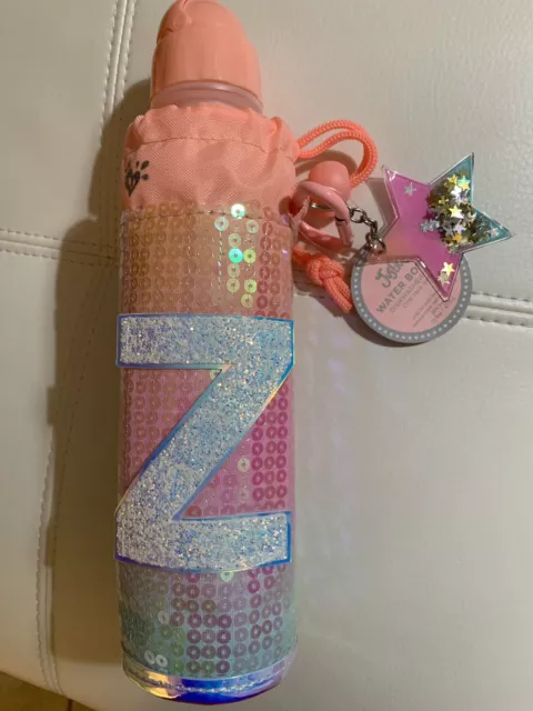 Justice Ombre Shaky Water Bottle Initial Letter Z