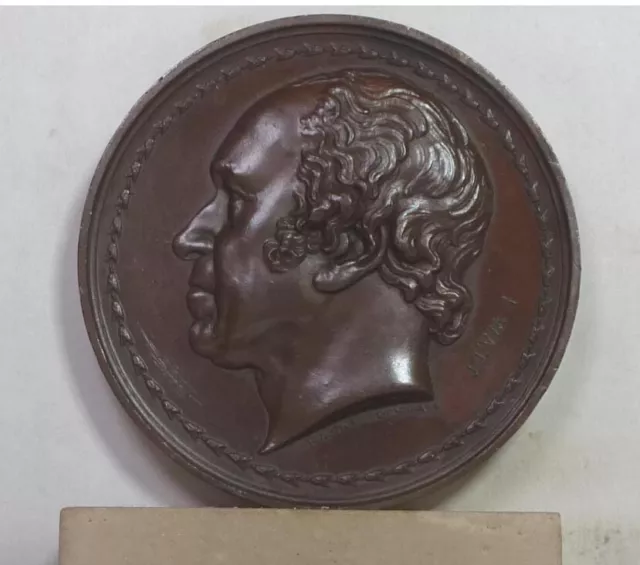 Large Bronze Medal of James Watt 1827 Choice AU/Uncirculated NO RESERVE