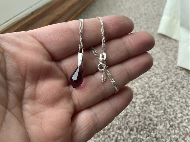 Sterling Silver Pretty Purple Pendant Necklace . R99