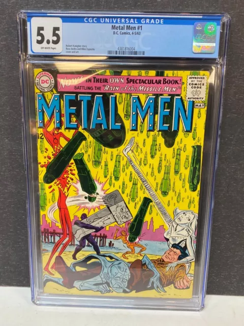 Metal Men #1 CBCS 5.5 DC Comics 4-5/63 1963 Key Issue! Off white pages