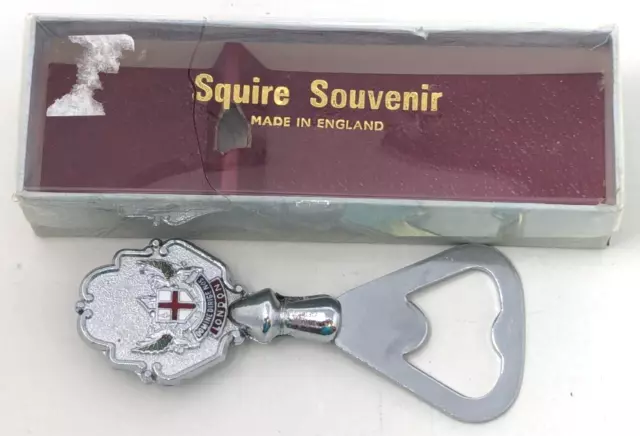 Squire Souvenir Domine Dirige Nos London Coat of Arms Bottle Opener England M24