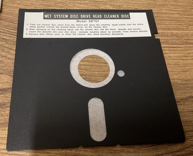 5.25 INCH FLOPPY Disk Drive Cleaning Disk Head Cleaner Model 5WT01 £30.