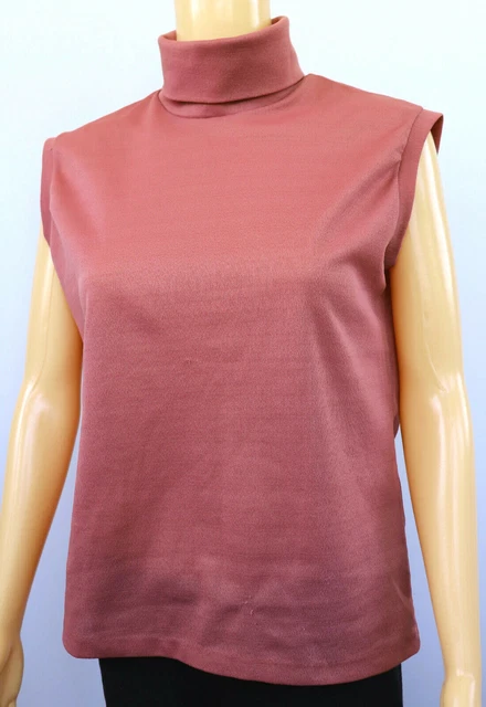 Pullover GDR Westover Vintage Roll Neck Sleeveless Jumper VEB Strickermann 46
