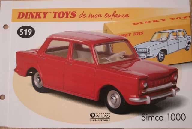 SIMCA 1000 BLEU CIEL #519 SÉRIE SPÉCIALE NOËL 2011 PAR DINKY TOYS