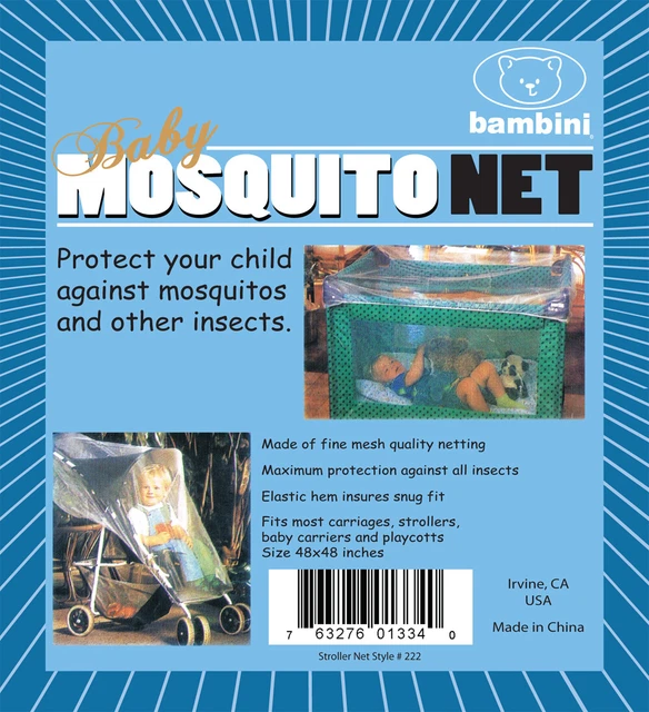 One Size Play Pen & Stroller Mosquito Net Color:white