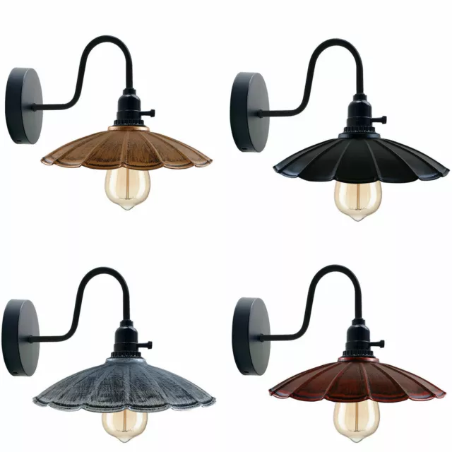 Luci da parete vintage supporto interruttore paralume metallo lampadario soffitto casa pub cena