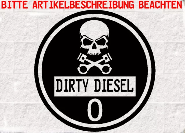 Schwarze Feinstaubplakette 0 Dirty Diesel Fun Aufkleber