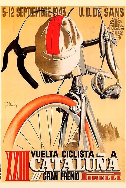 Poster Vintage Publicité Bicyclettes - Affiche Française Format 50x70 Cm, Impression Rétro Et Décorative