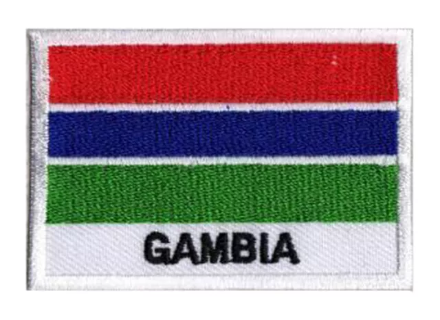 Patch écusson patche drapeau GAMBIE 70 x 45 mm Pays Monde Afrique brodé