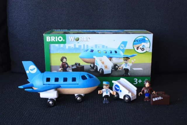 BRIO 33306, Blaues Flugzeug, Airplane, vollständig+ OVP, tierfreier NR Haushalt