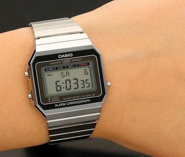 WATCH CASIO A700 Vintage Men's Women's Chrono Alarm Steel Digital Flat  £31.70 - PicClick UK