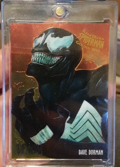 Fleer Ultra Spiderman Golden Web Venom  8 Of 9