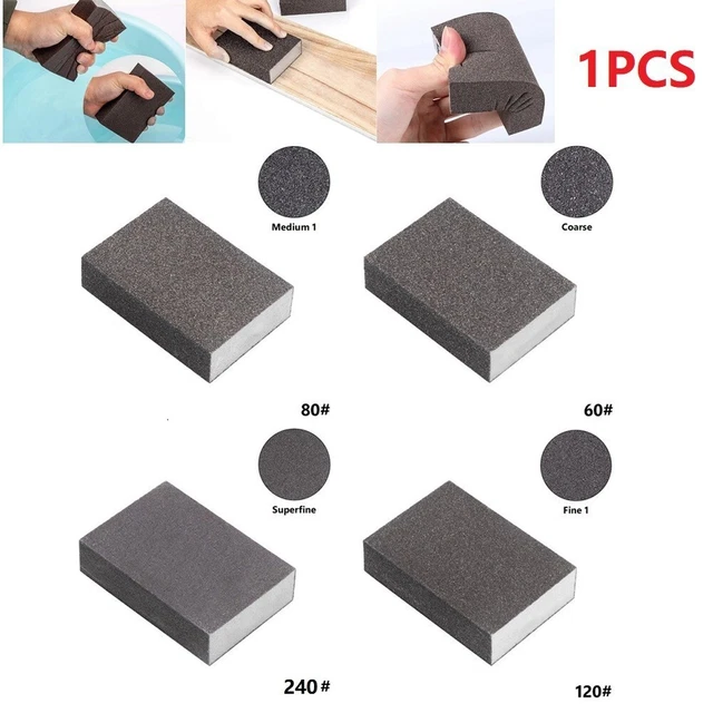 YOSOO Éponge de ponçage double face 6 Pièces éponge de Ponçage, 60 80 YOSOO Éponge de ponçage double face 6 Pièces éponge de Ponçage, 60 80